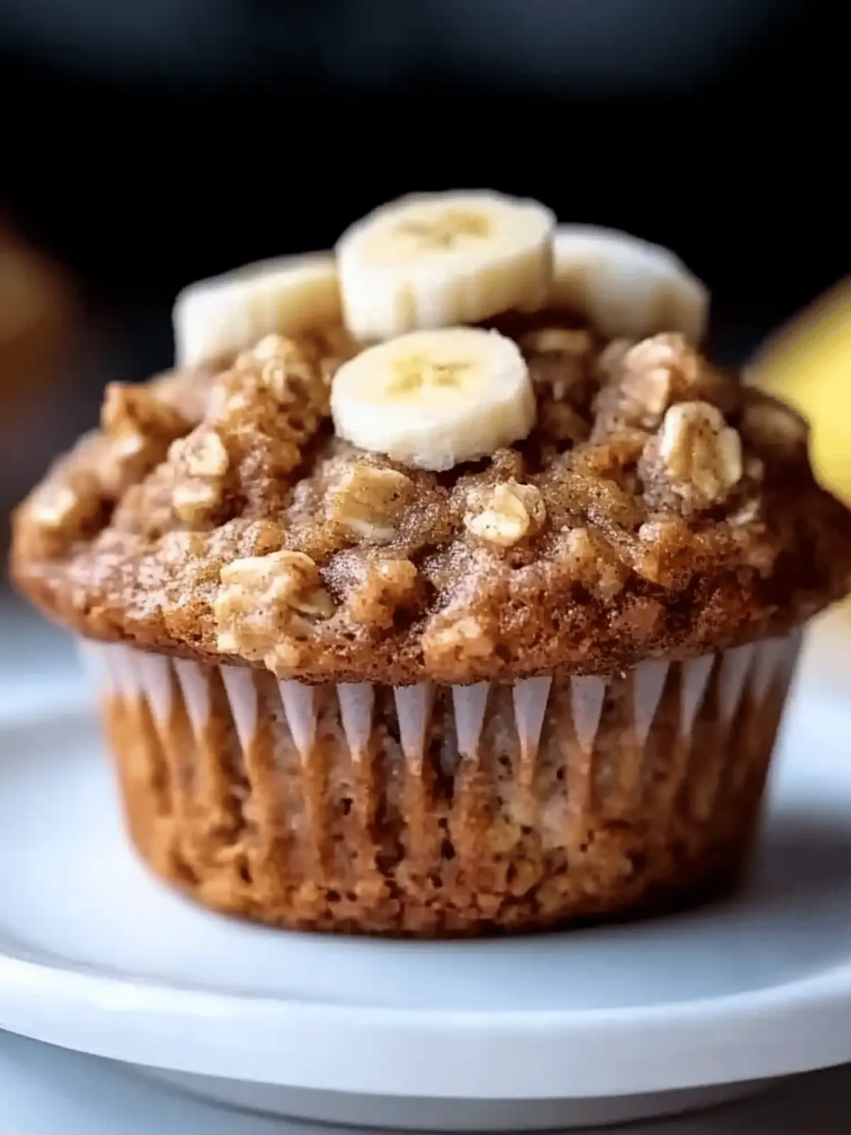 Healthy Banana Oatmeal Muffins