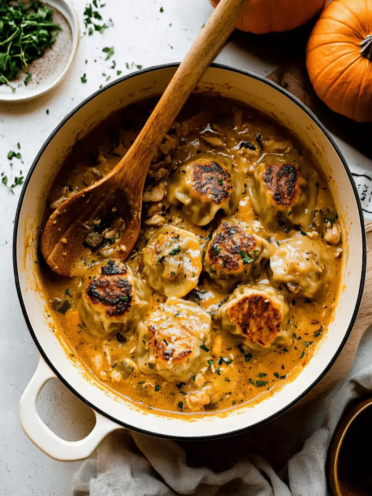 Chicken and Pumpkin Dumplings