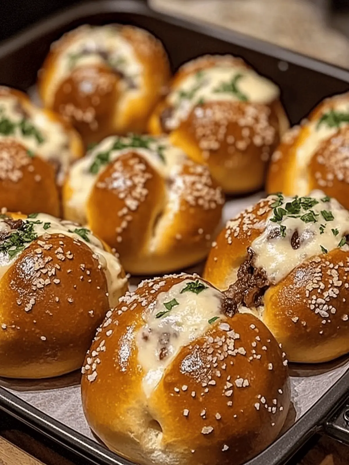 Smoked Brisket and Beer Cheese Pretzel Bombs