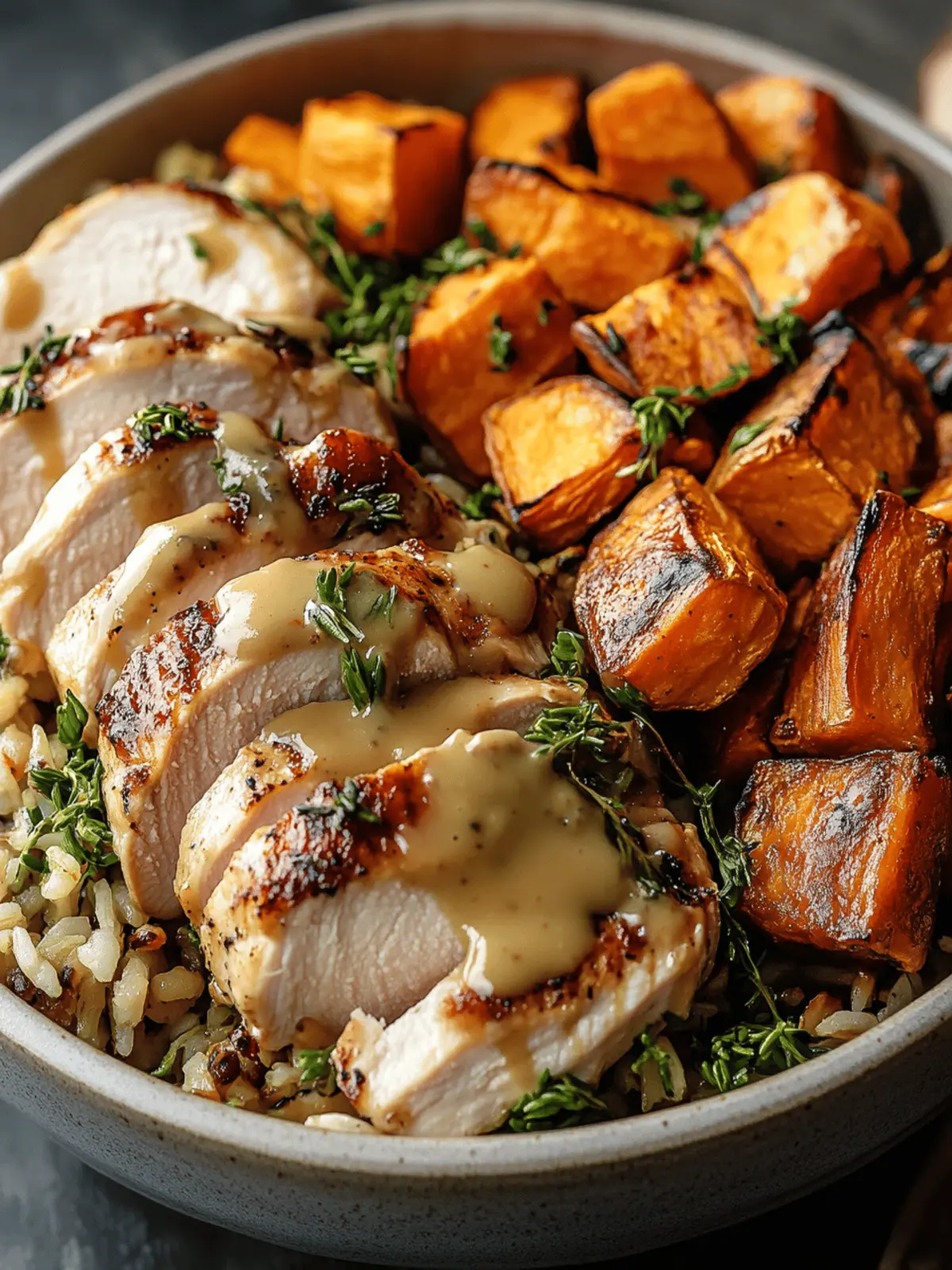 Maple Dijon Chicken & Roasted Sweet Potato