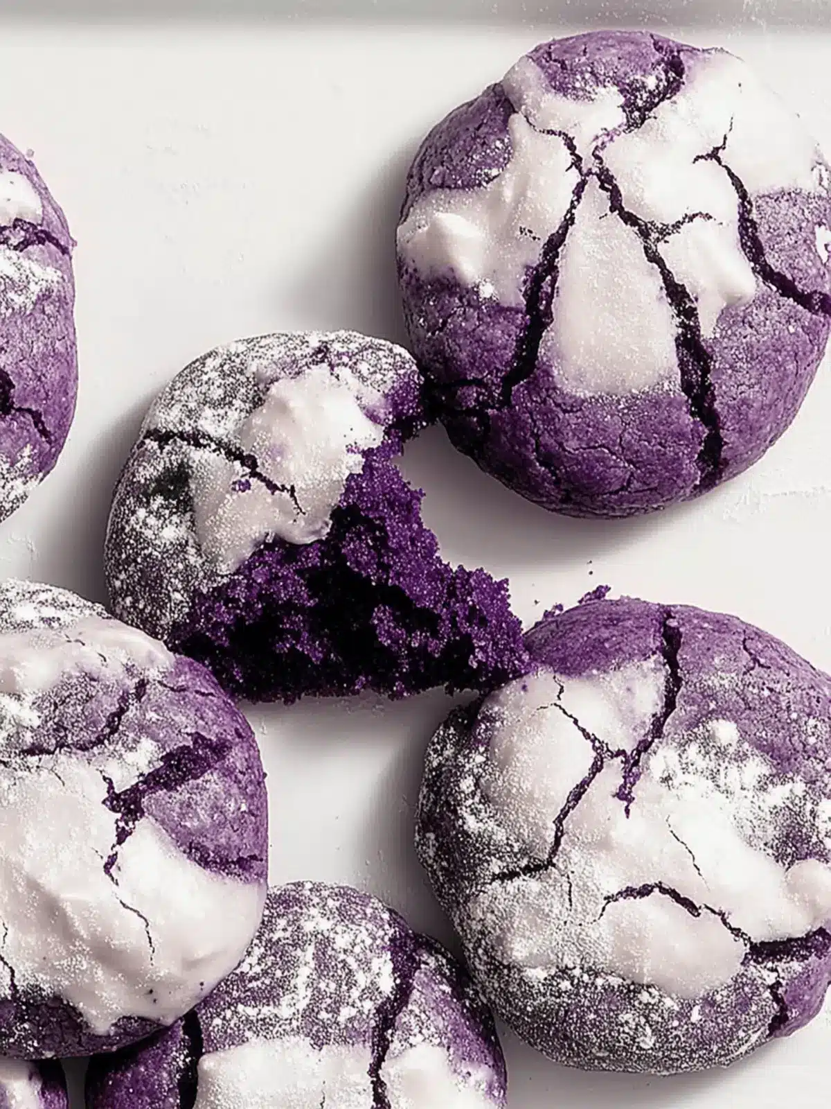 Ube Crinkle Cookies