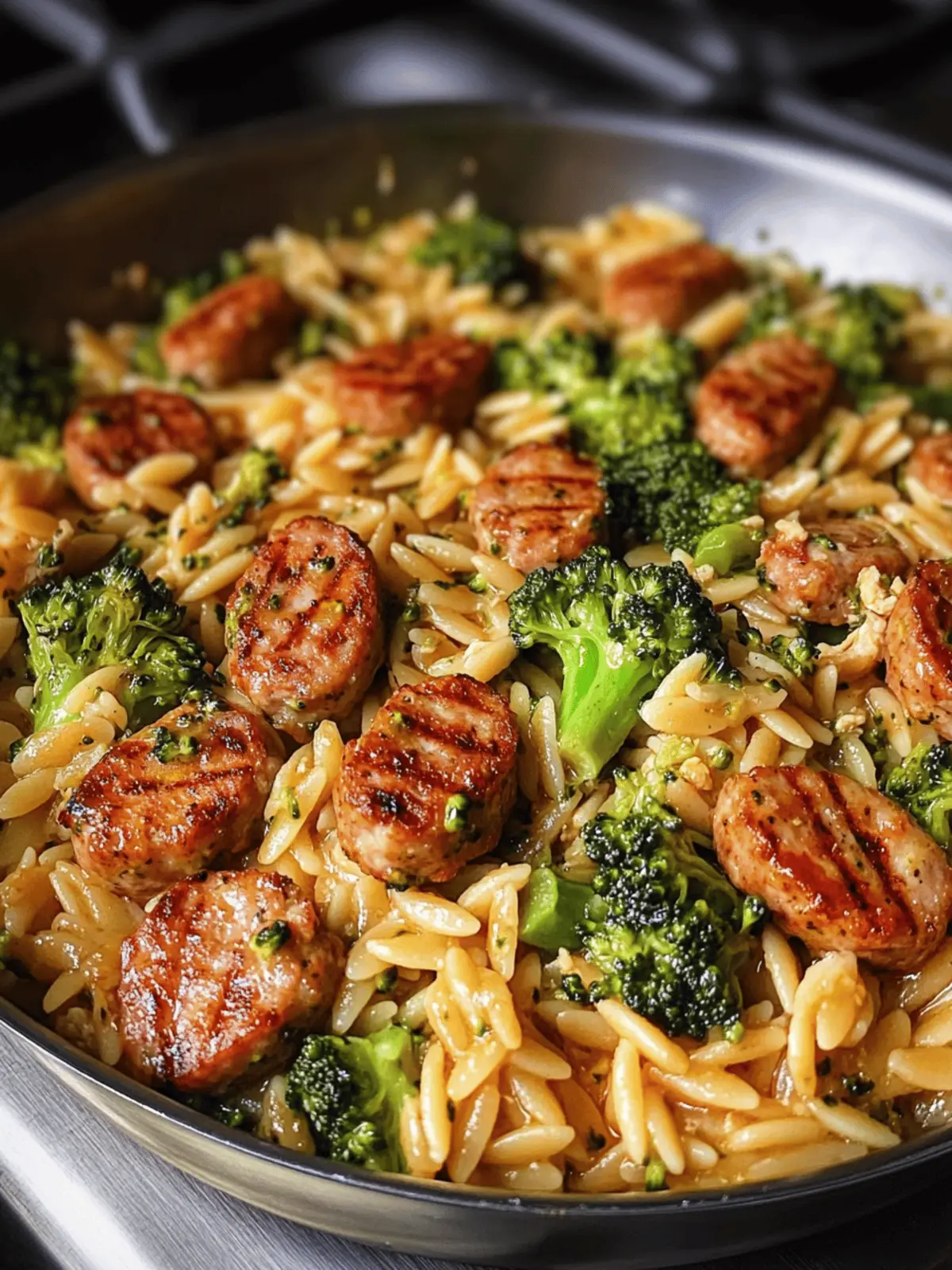 Chicken Sausage Broccoli Orzo