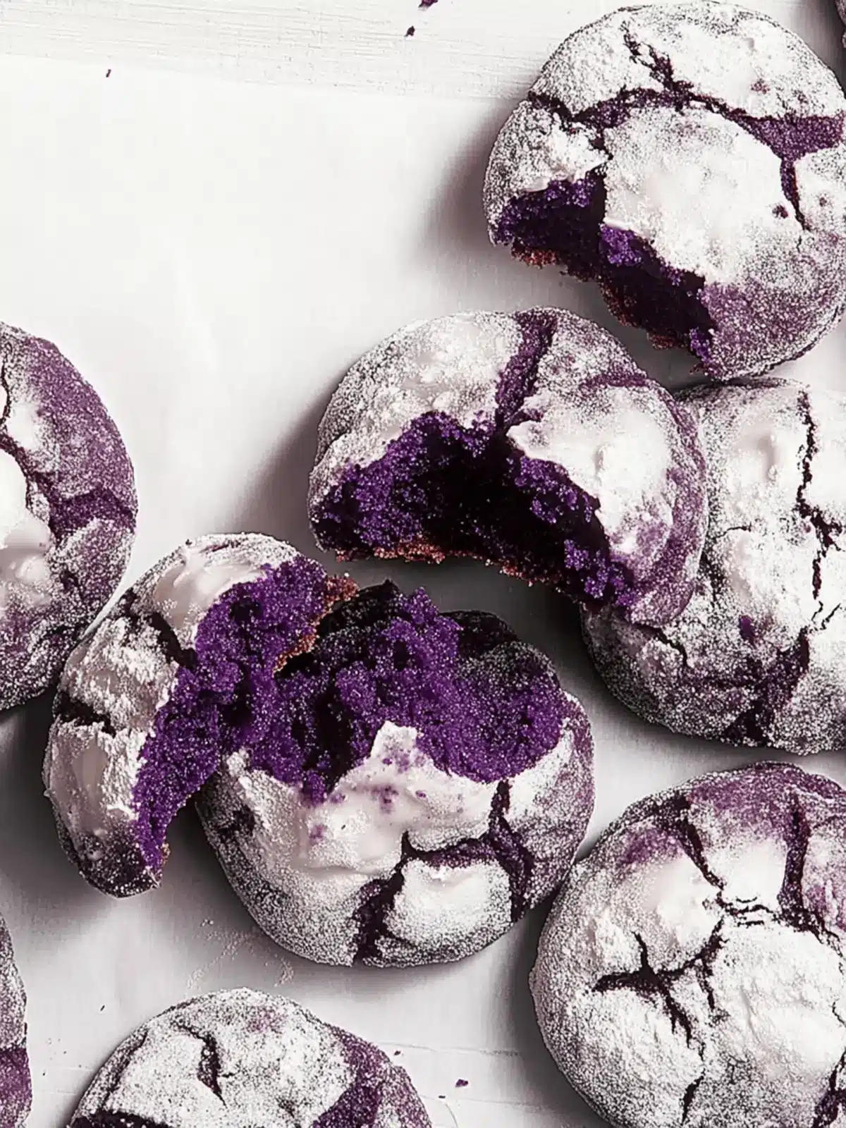 Ube Crinkle Cookies