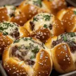 Smoked Brisket and Beer Cheese Pretzel Bombs