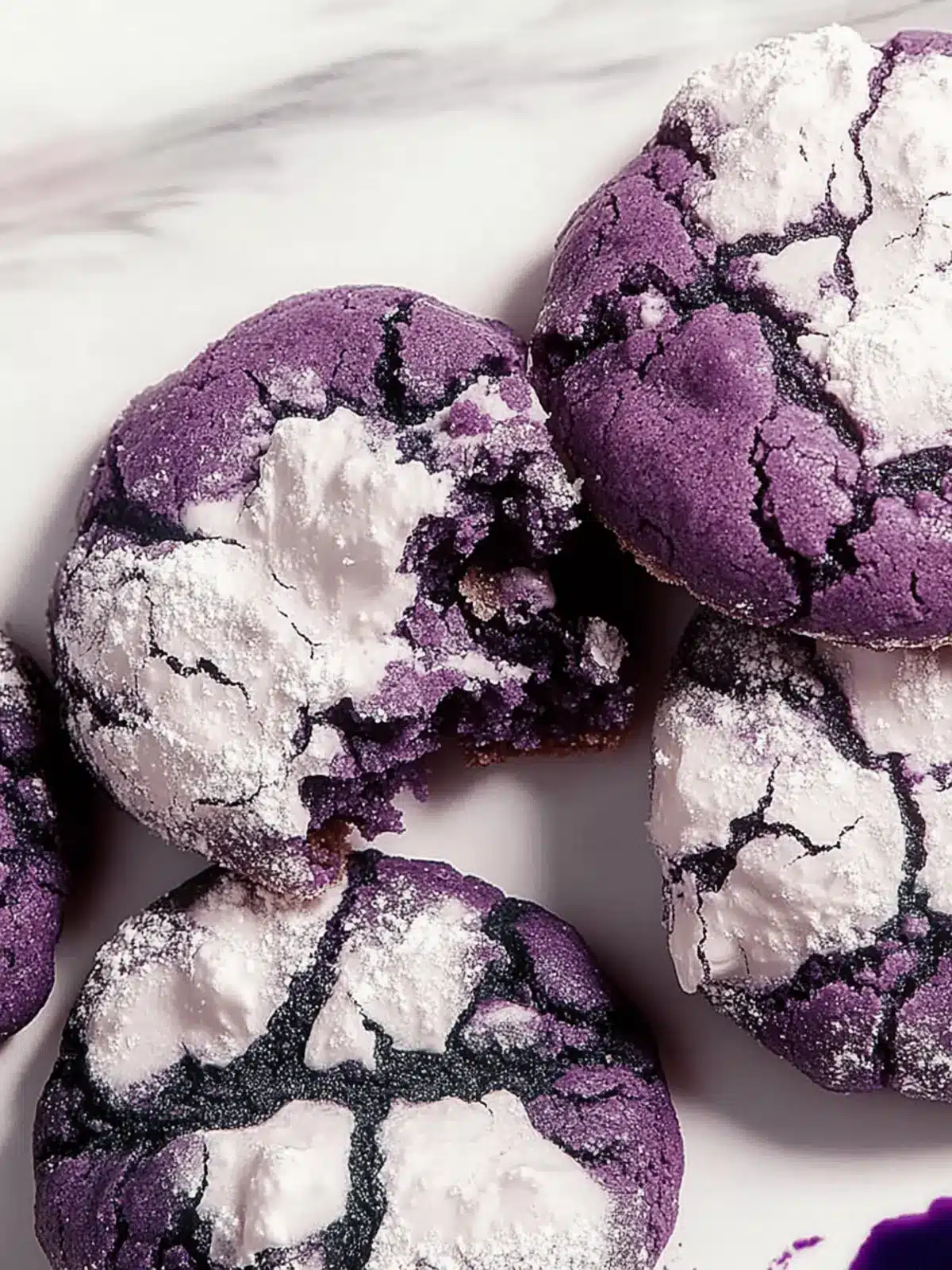 Ube Crinkle Cookies