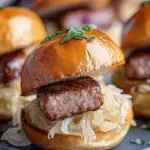Sausage & Sauerkraut Sliders