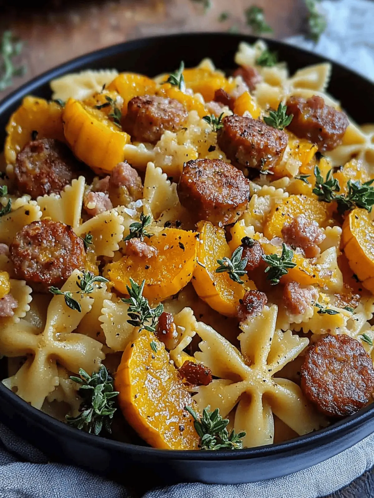 Autumn Sausage Pasta Squash