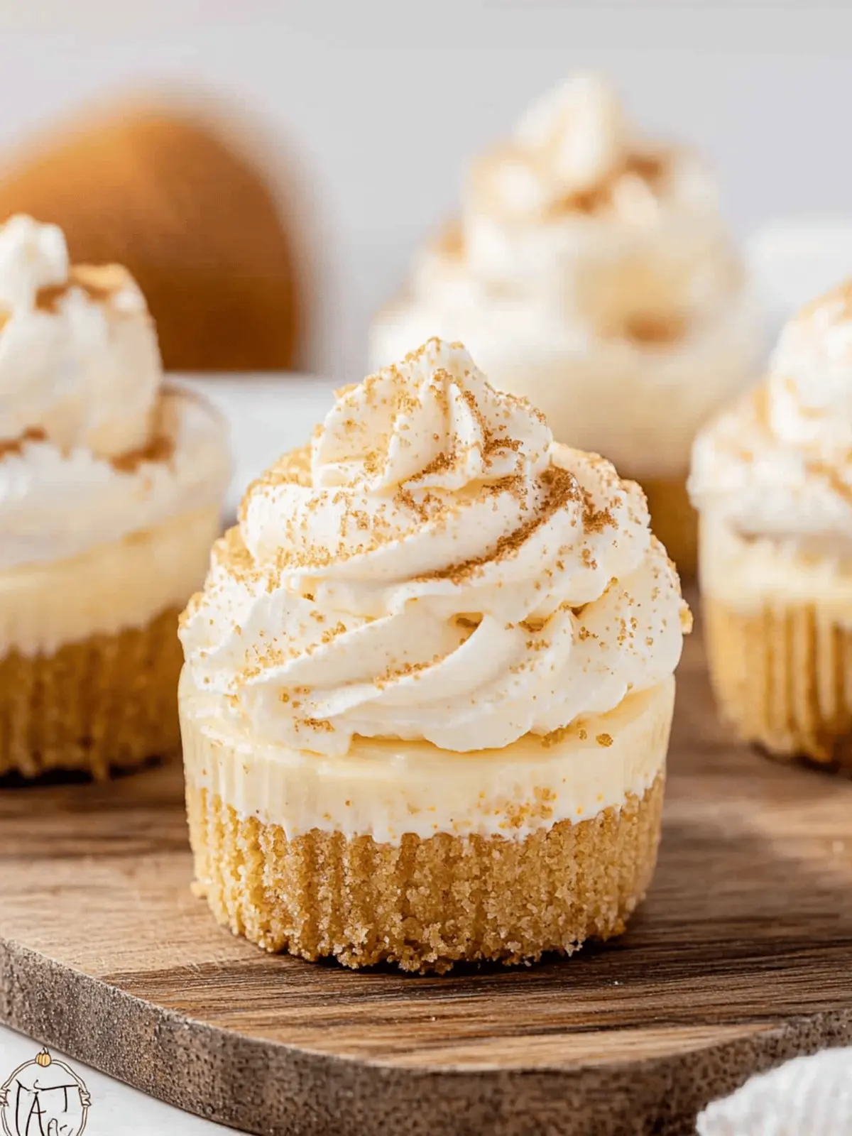 MINI NO BAKE PUMPKIN CHEESECAKES