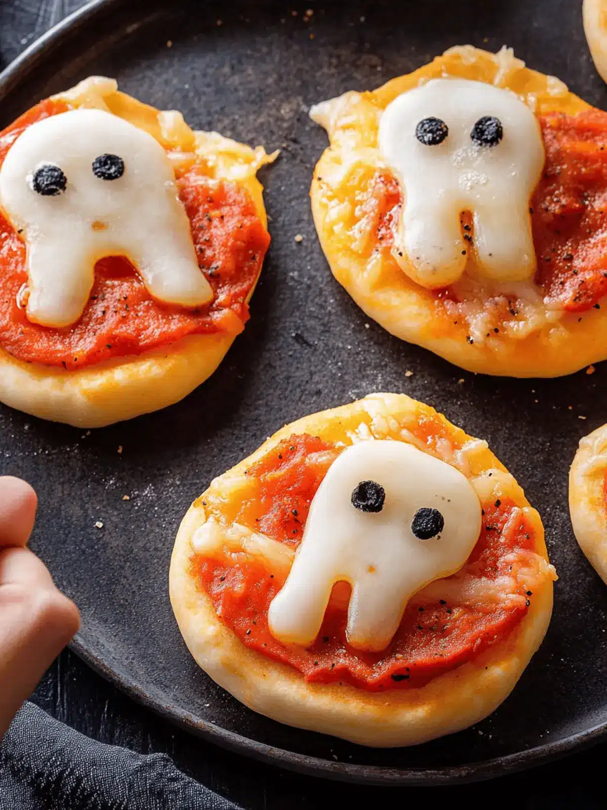 Ghost Pizza Bagels