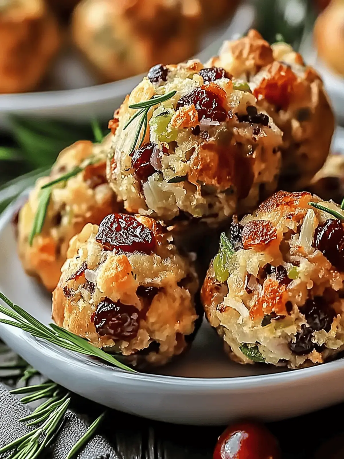 Cranberry & Turkey Stuffing Balls