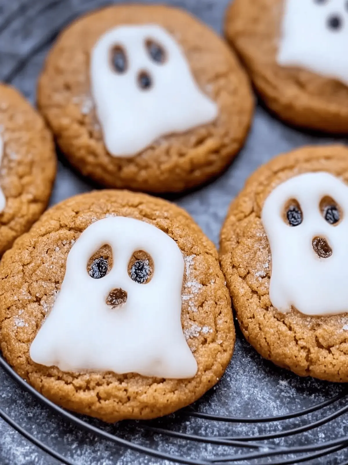 Spooky Ghost Brown Butter Pumpkin Cookies
