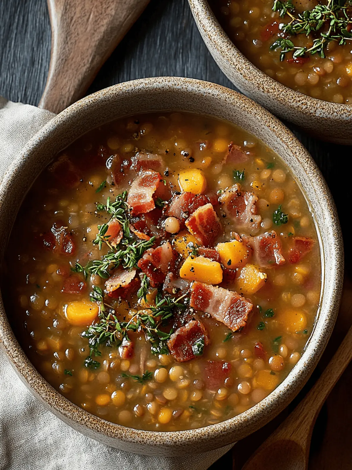 Savory French Lentil Bacon Soup for Heartwarming Comfort 4 French Lentil Bacon Soup