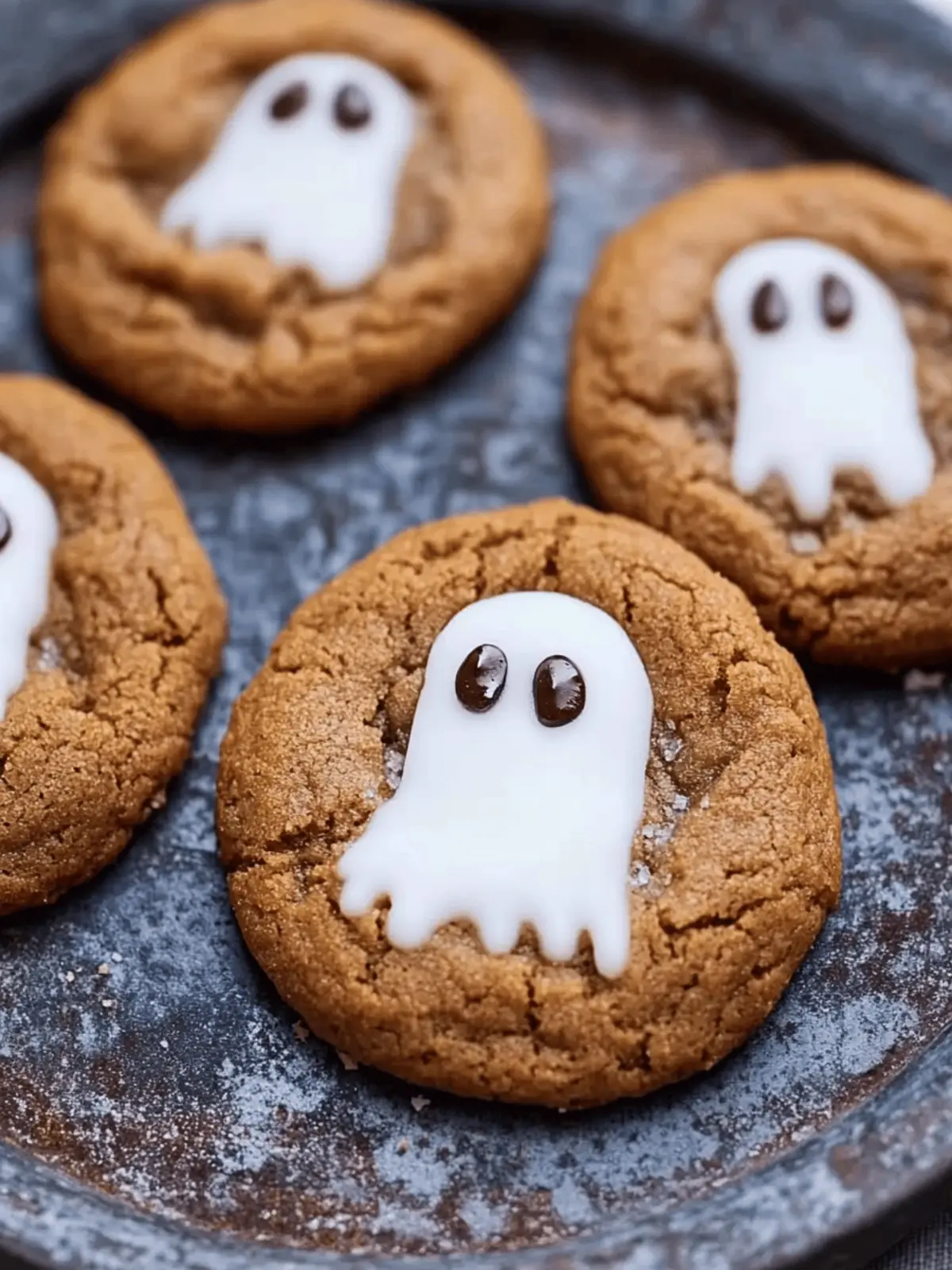 Spooky Ghost Brown Butter Pumpkin Cookies