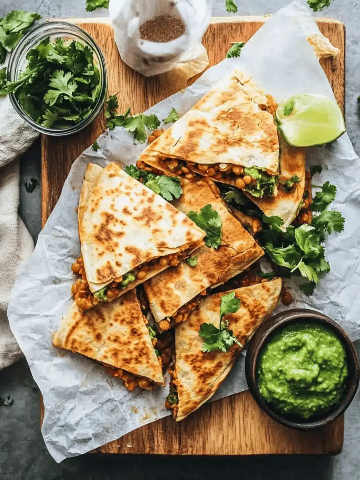 Lentil Quesadilla