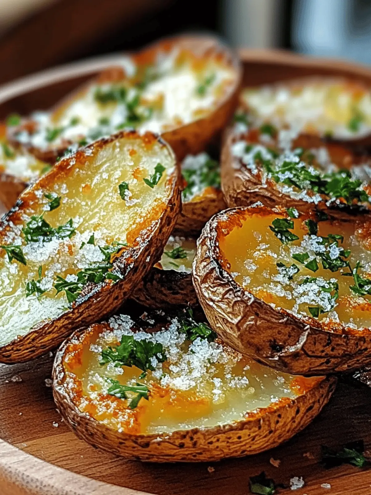 Crispy Garlic Herb Roasted Potato Skins