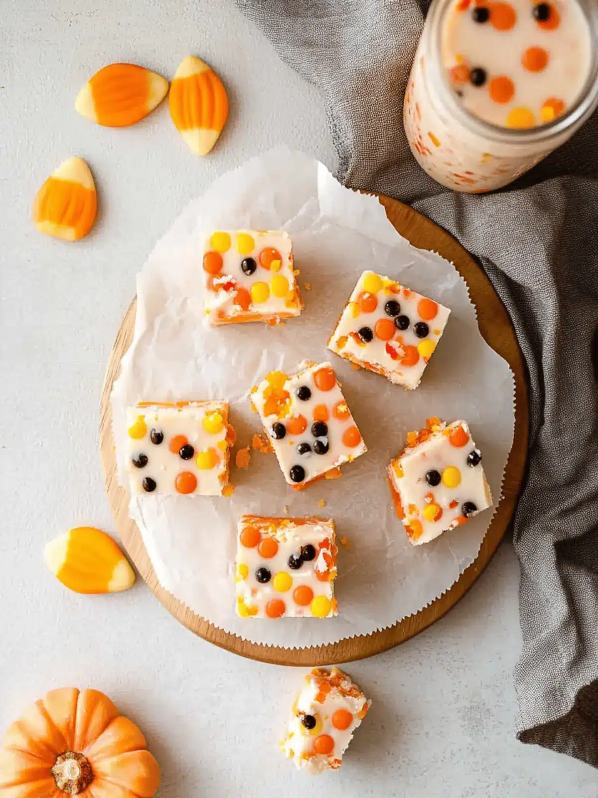 Microwave Fudge with Candy Corn