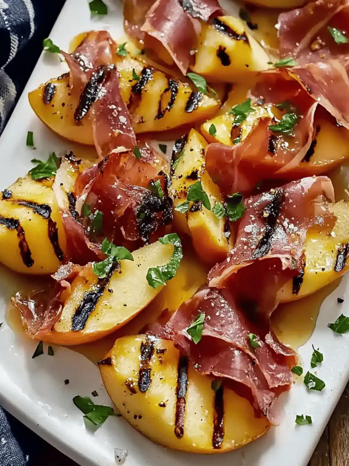 Grilled Apples with Prosciutto and Honey