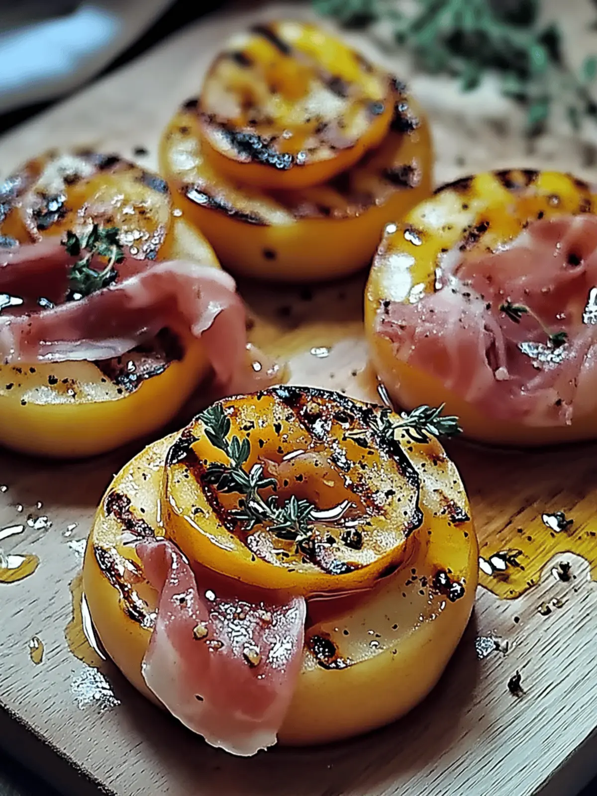 Savor Grilled Apples with Prosciutto and Honey Bliss 3 Grilled Apples with Prosciutto and Honey