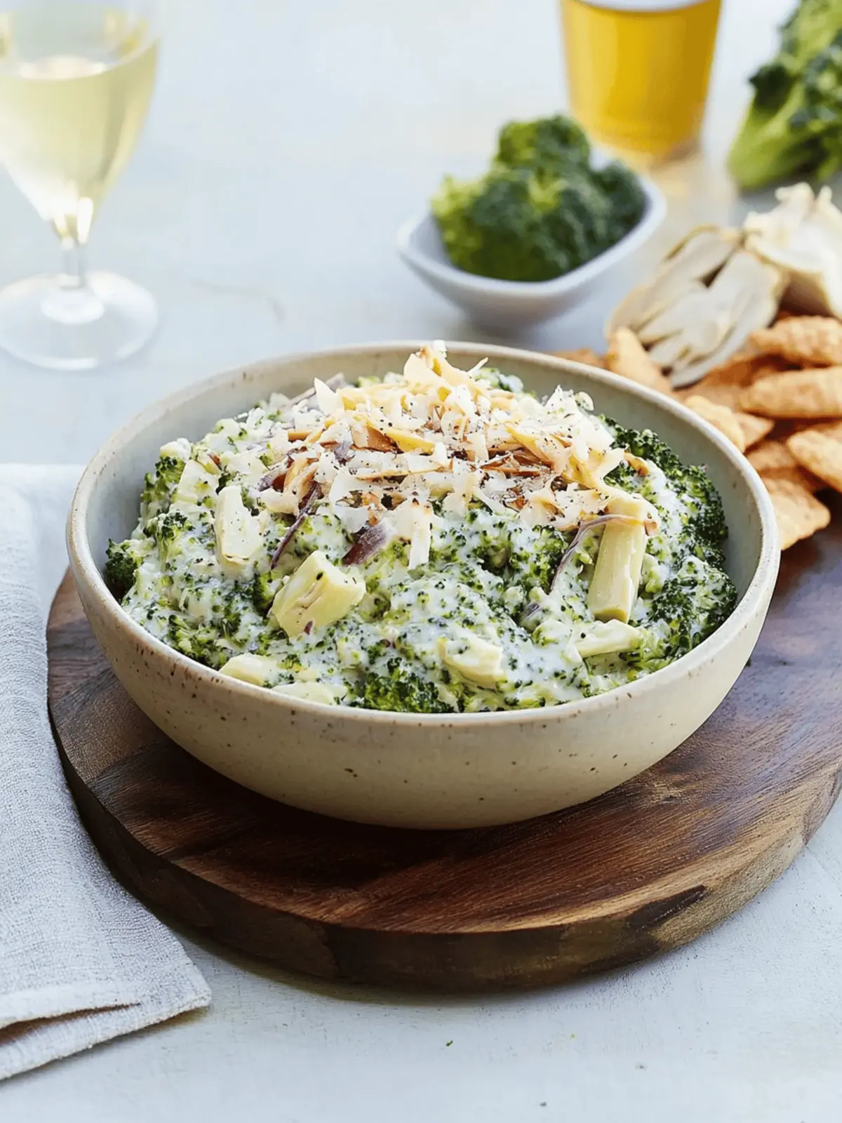 Roasted Broccoli–Artichoke Dip
