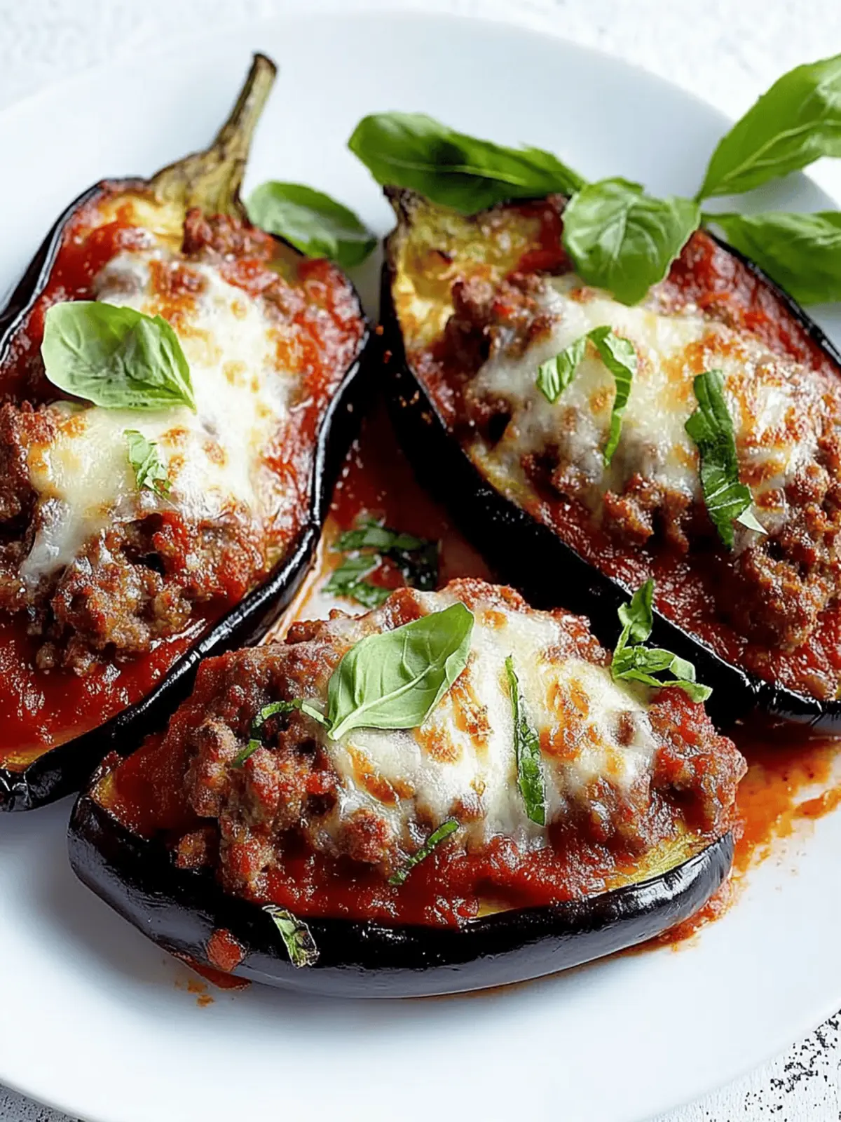 Sausage Stuffed Eggplant