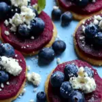 Beet, Blueberry and Goat Cheese Rounds
