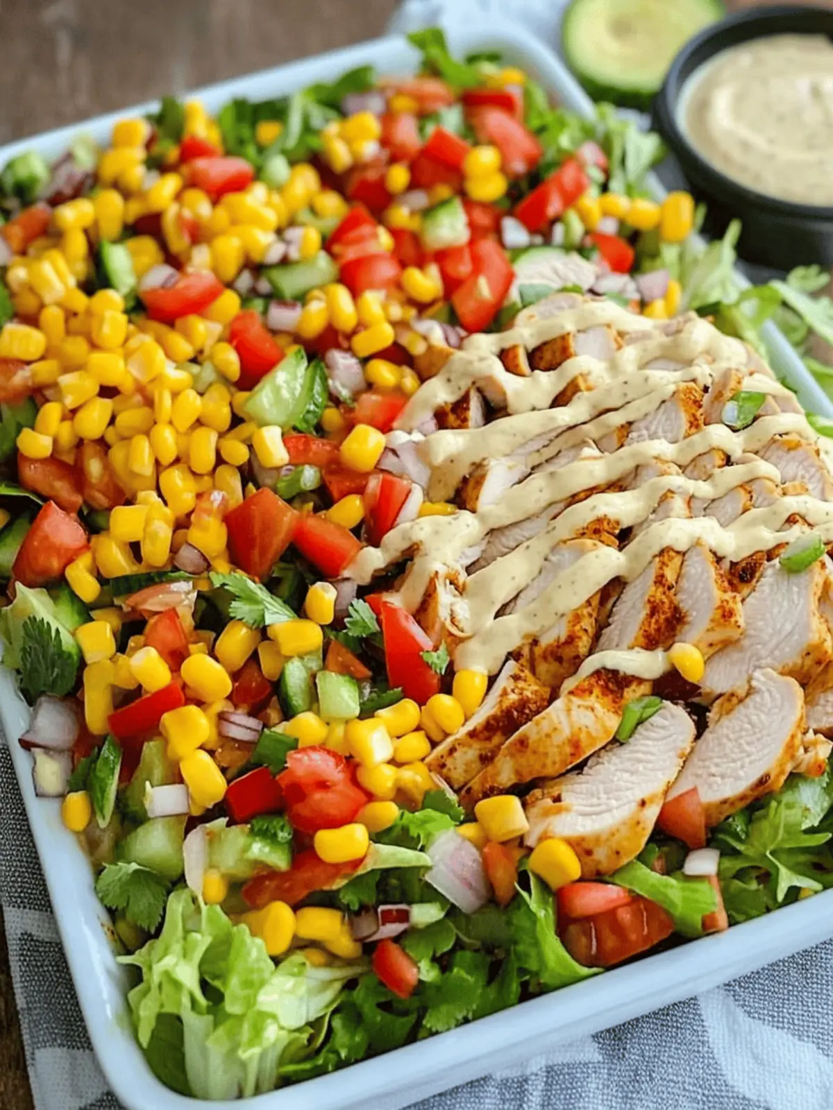 Southwest Chicken Salad with Spicy Ranch Dressing