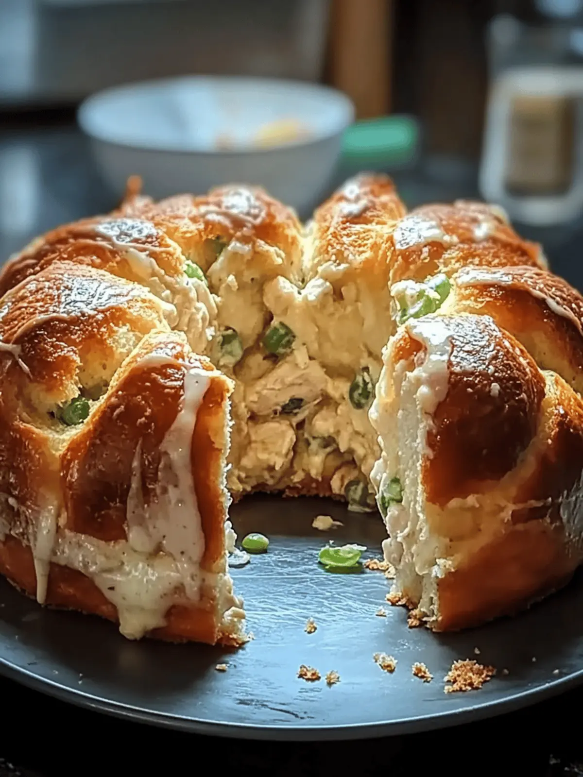 Irresistible Chicken Alfredo Monkey Bread