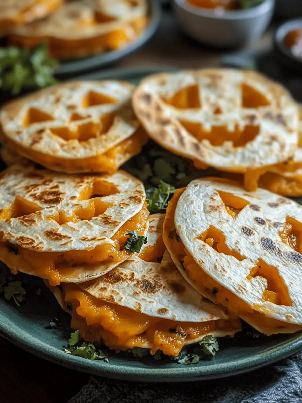 Halloween Jack-O-Lantern Quesadillas Recipe