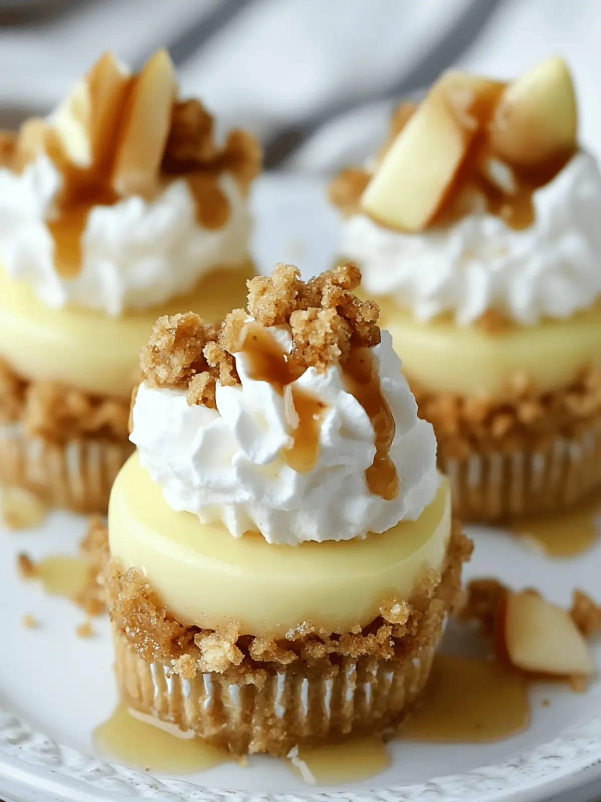 Apple Crisp Mini Cheesecakes