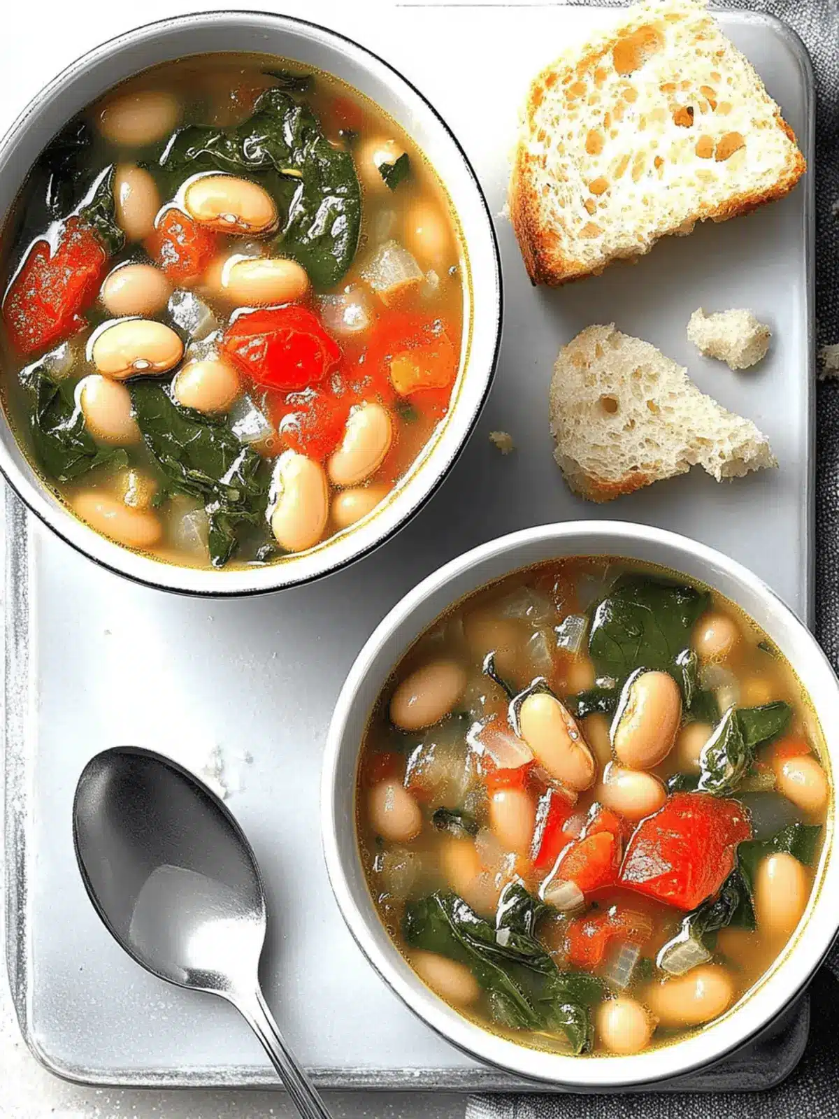 Slow-Cooker Spinach Bean Soup