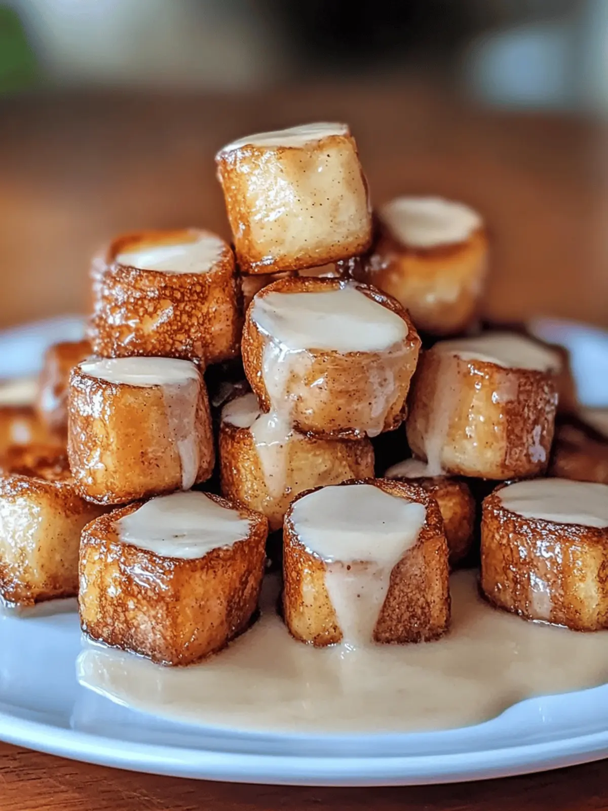 Cinnamon Roll French Toast Bites