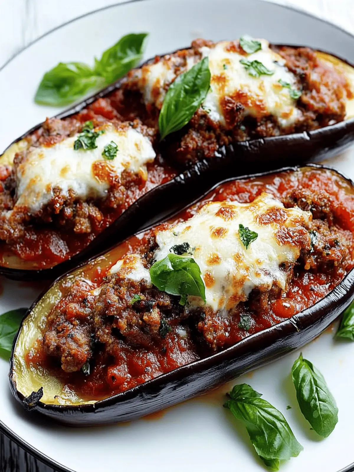 Sausage Stuffed Eggplant