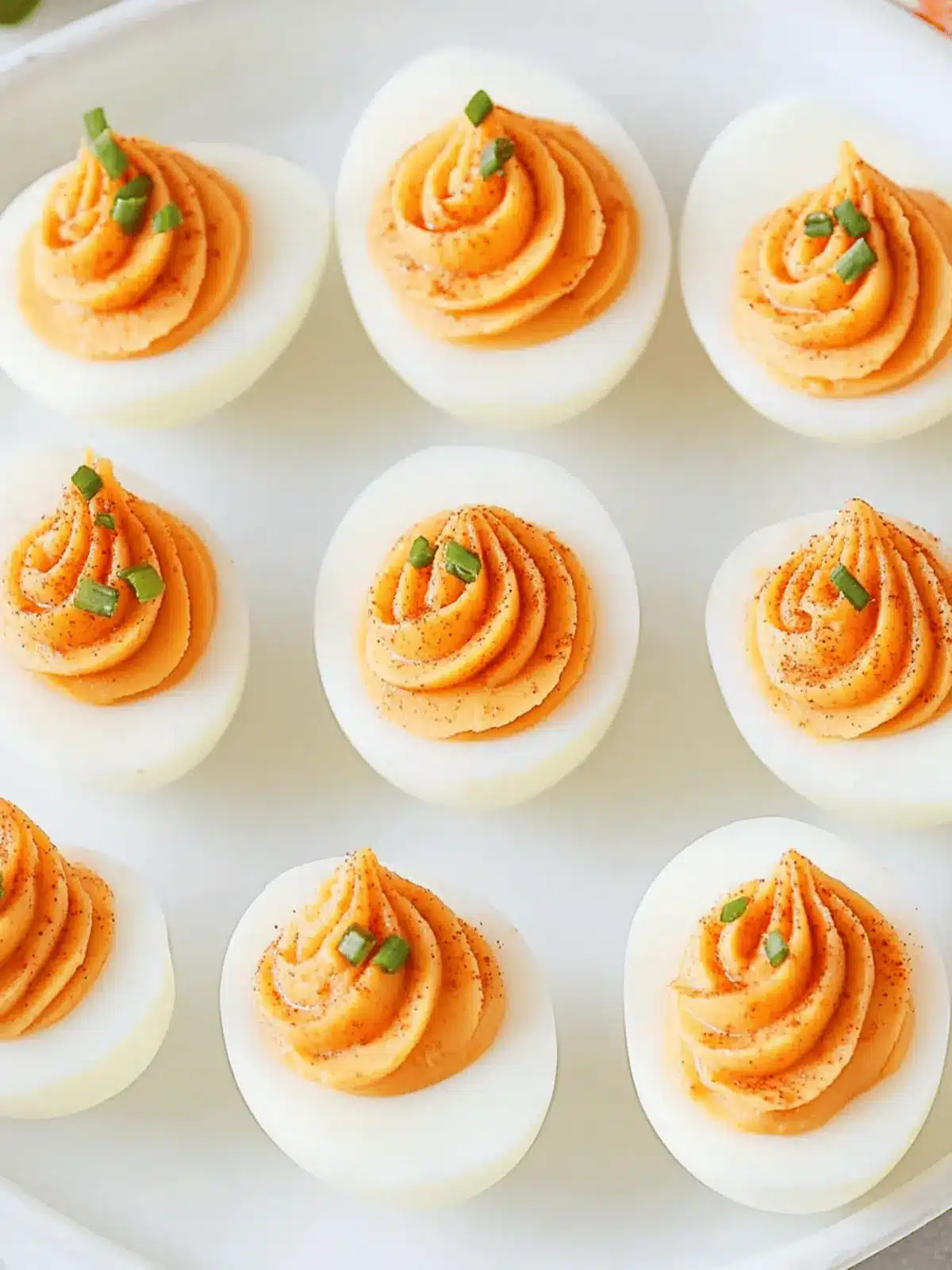 Pumpkin Deviled Eggs