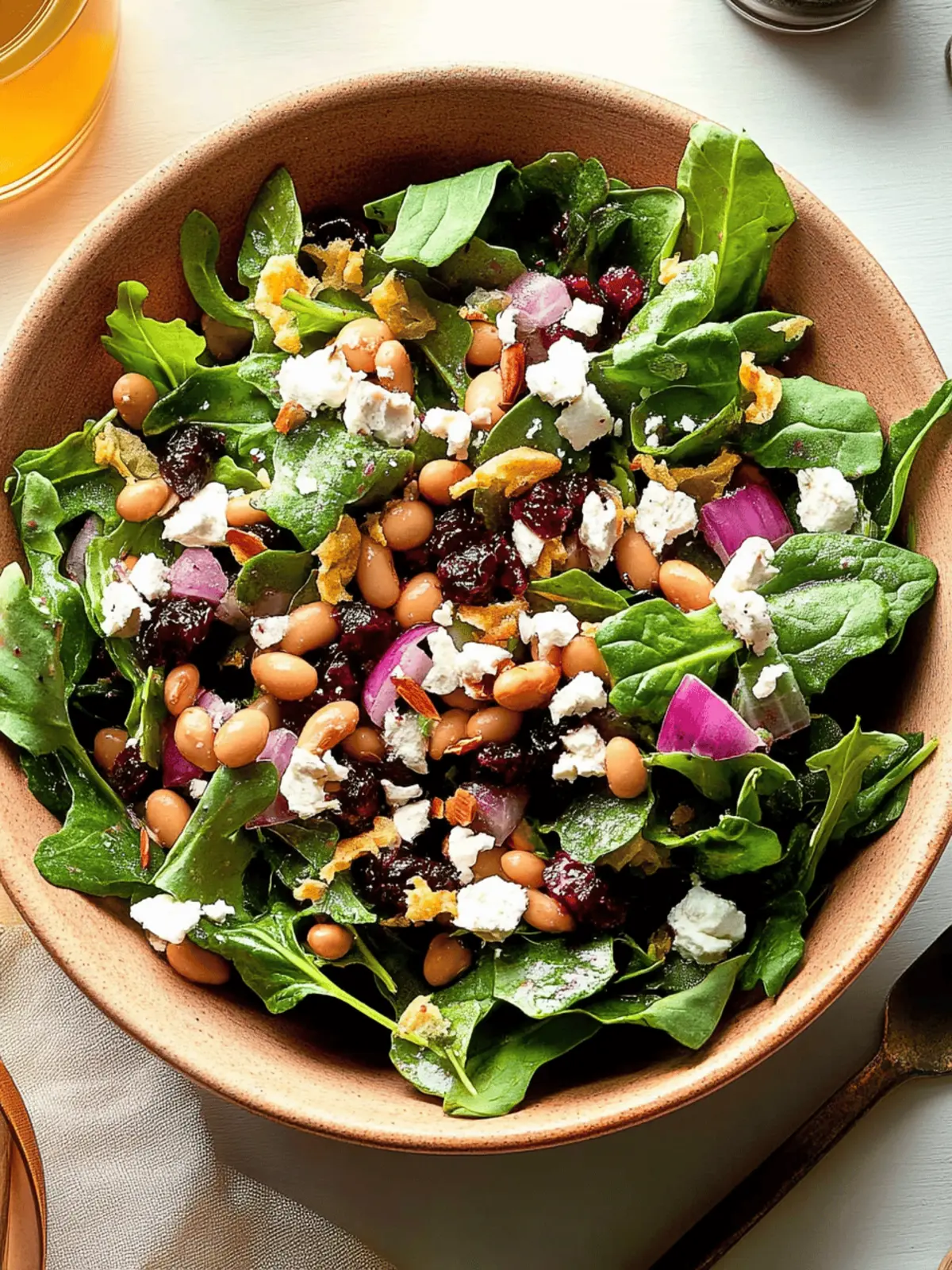 Beans and Greens Salad With Cranberry-Sumac Dressing