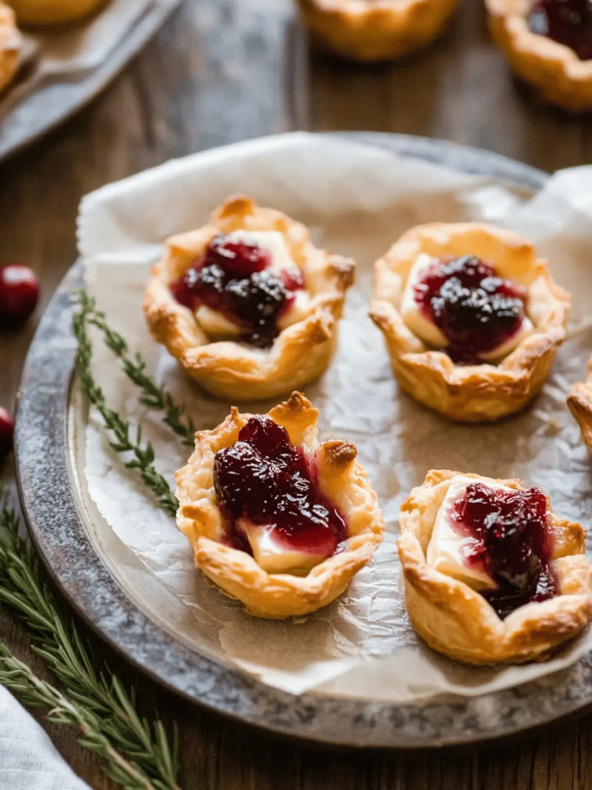 Baked Cranberry Brie Bites