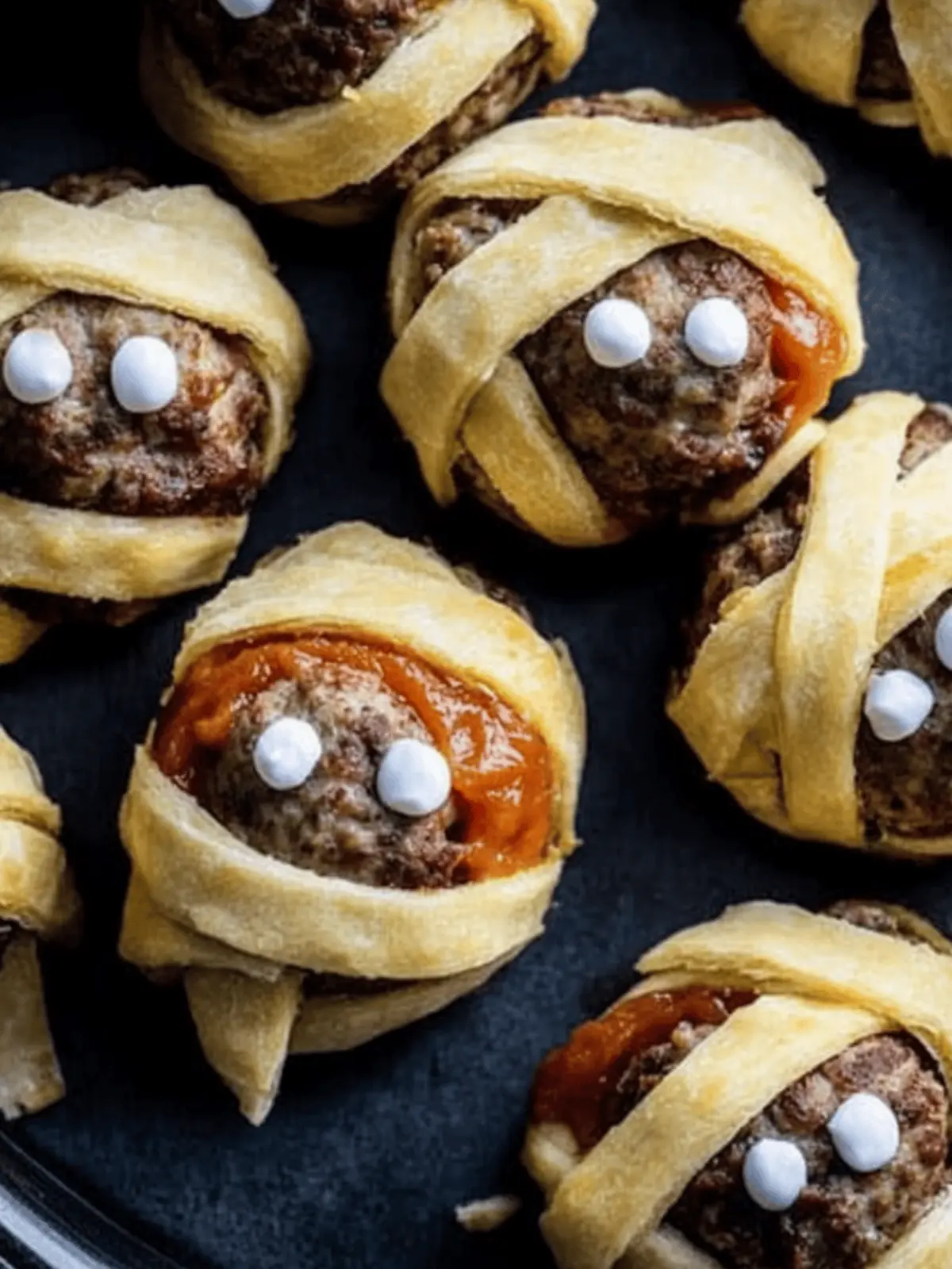 Meatball Mummies: Fun, Festive Bites for Halloween Parties 2 Meatball Mummies