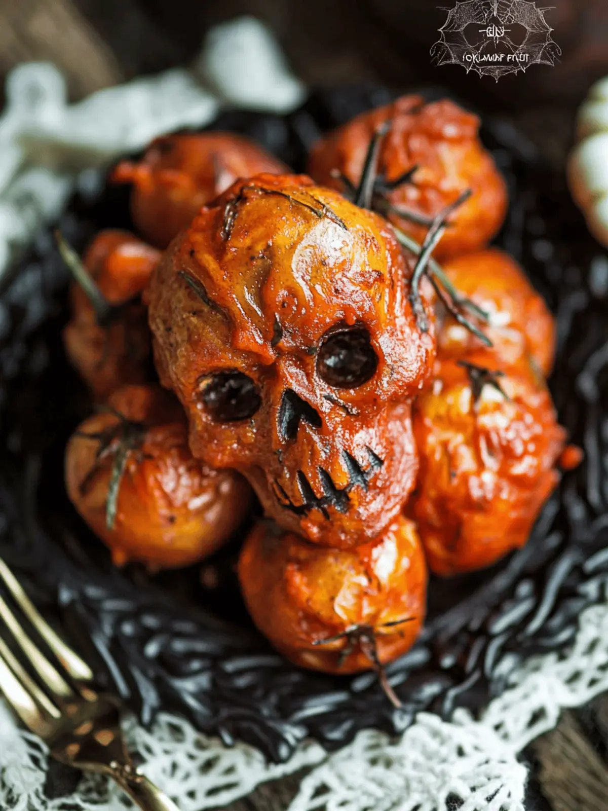 Halloween Skull Roasted Red Potatoes