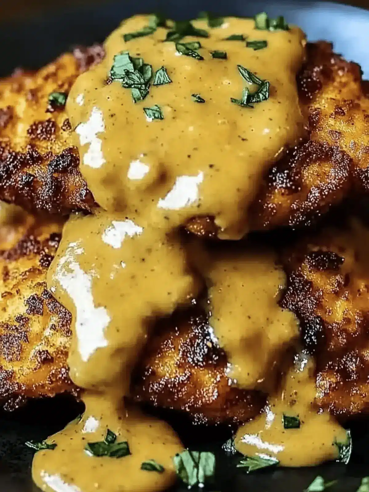 Pretzel Chicken with Mustard-Cheddar Sauce