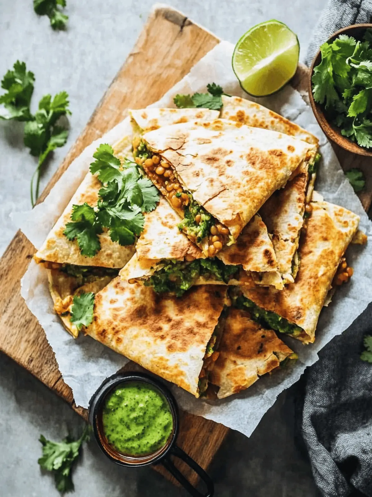 Lentil Quesadilla