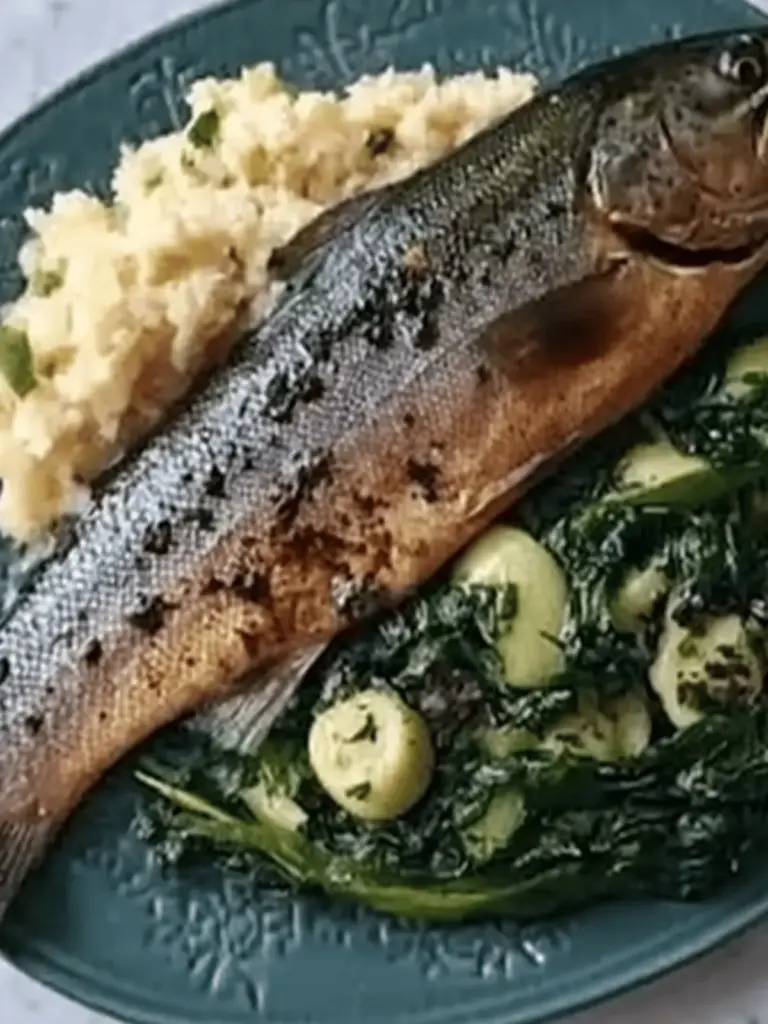 Trout With Fiddlehead Ferns