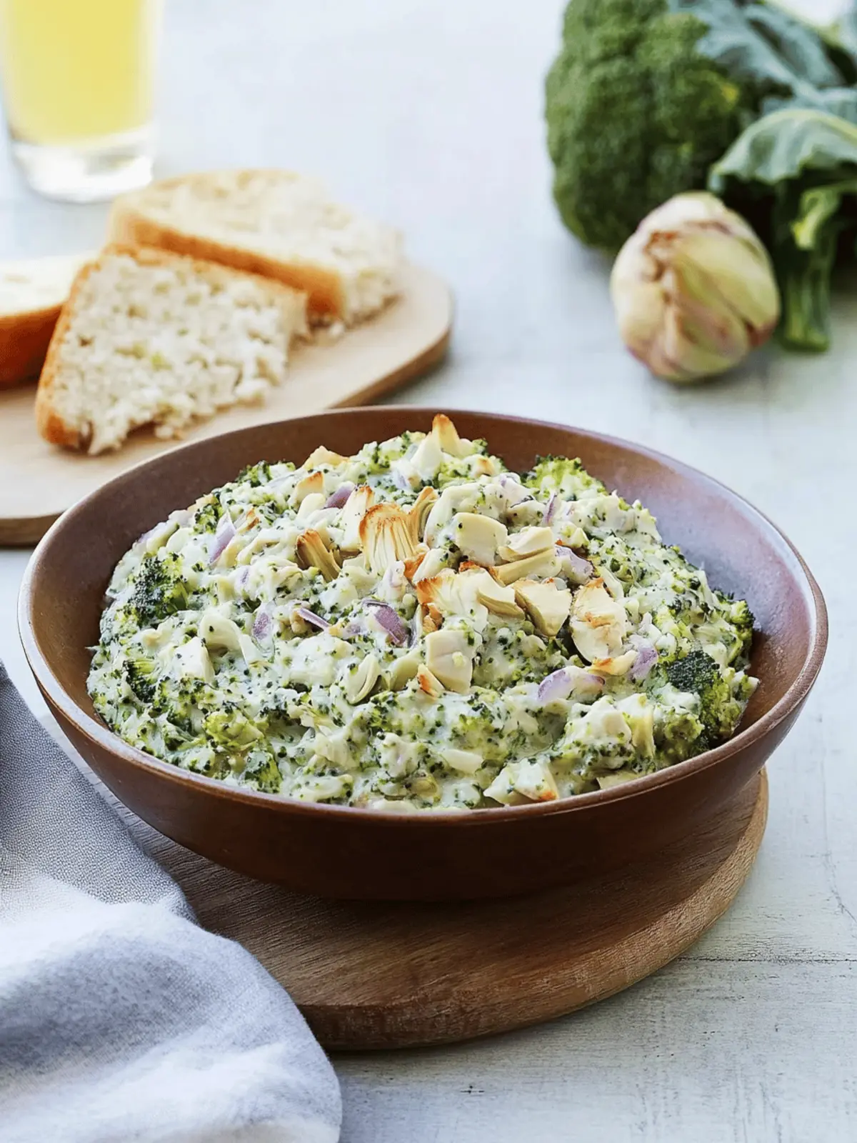 Roasted Broccoli–Artichoke Dip
