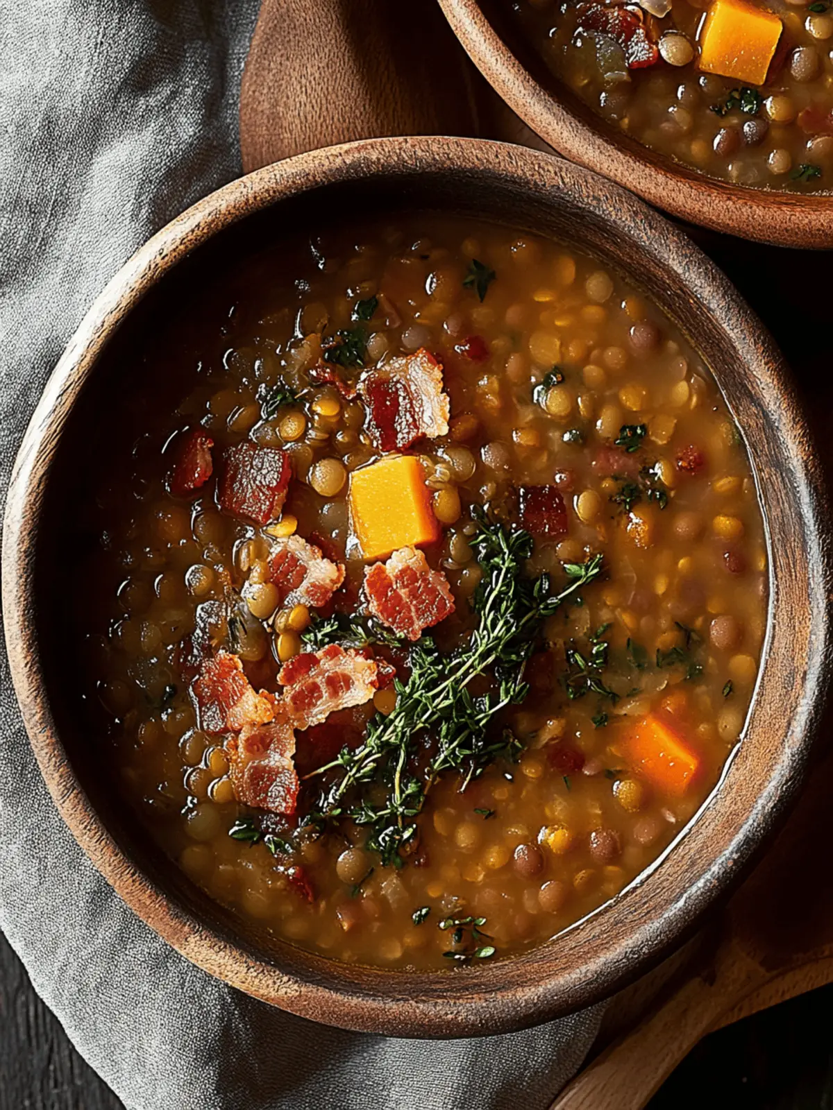 Savory French Lentil Bacon Soup for Heartwarming Comfort 2 French Lentil Bacon Soup