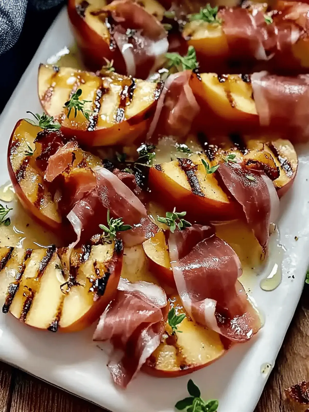 Grilled Apples with Prosciutto and Honey