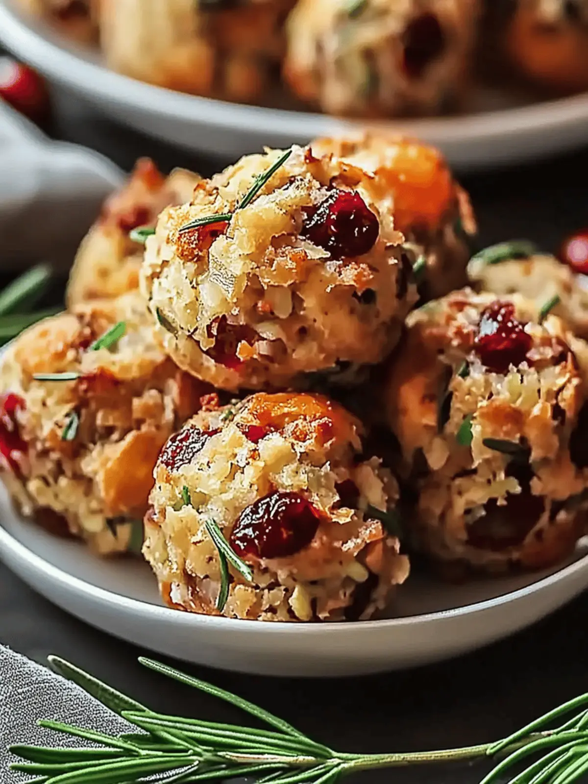 Cranberry & Turkey Stuffing Balls