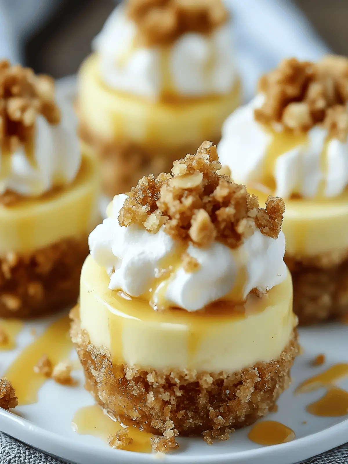 Apple Crisp Mini Cheesecakes