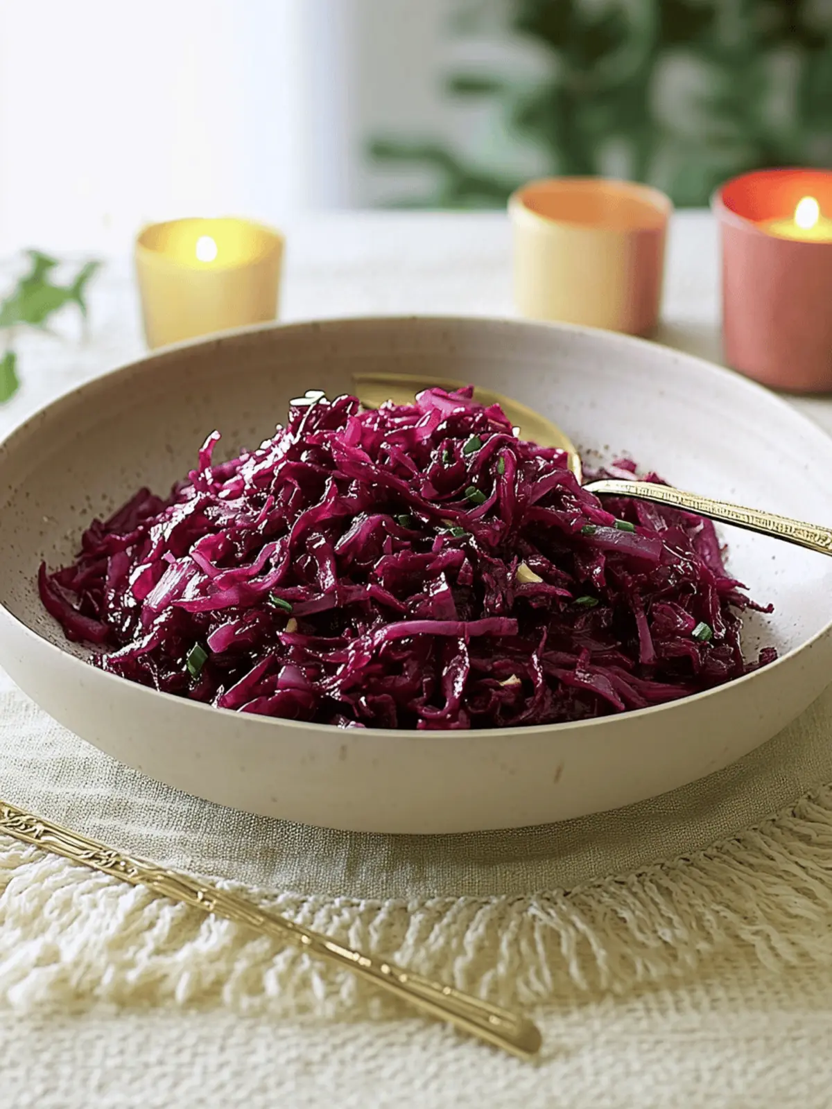 Braised red cabbage