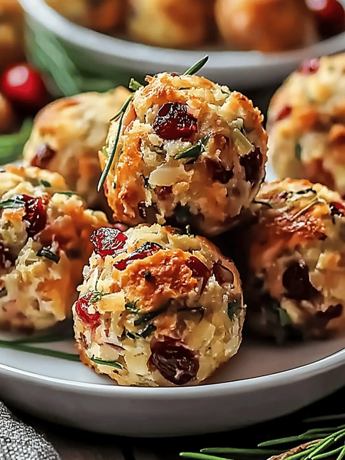 Cranberry & Turkey Stuffing Balls