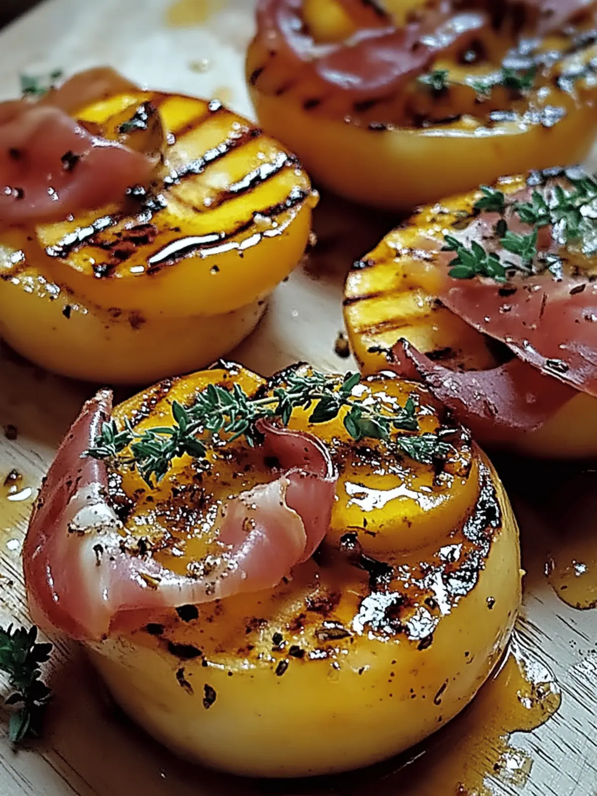 Savor Grilled Apples with Prosciutto and Honey Bliss 2 Grilled Apples with Prosciutto and Honey