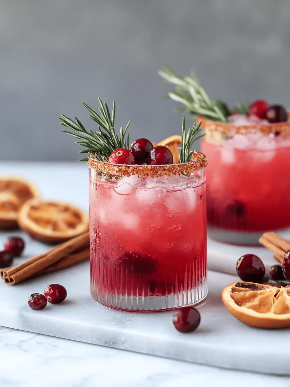 Spiced Cranberry Paloma Cocktail