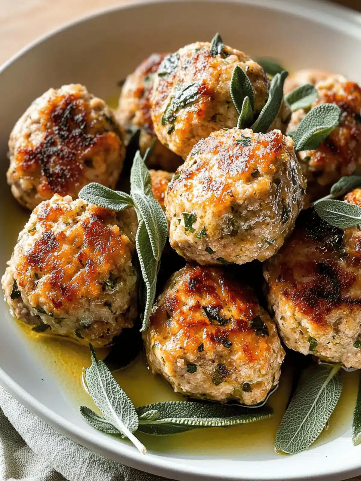 Apple and Sage Turkey Meatballs